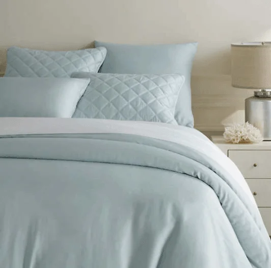 Pine Cone Hill Silken Solid Robin's Egg Blue Duvet Cover