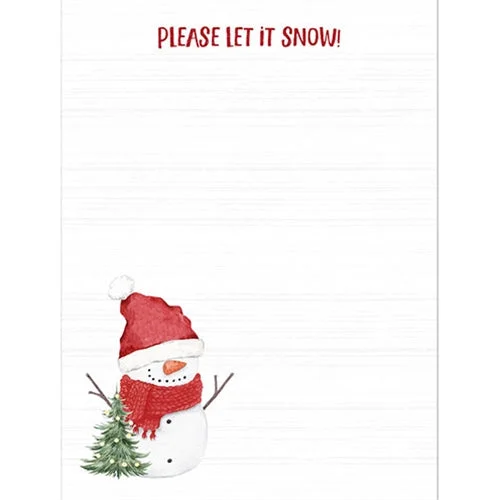 Please Let It Snow! Snowman Notepad