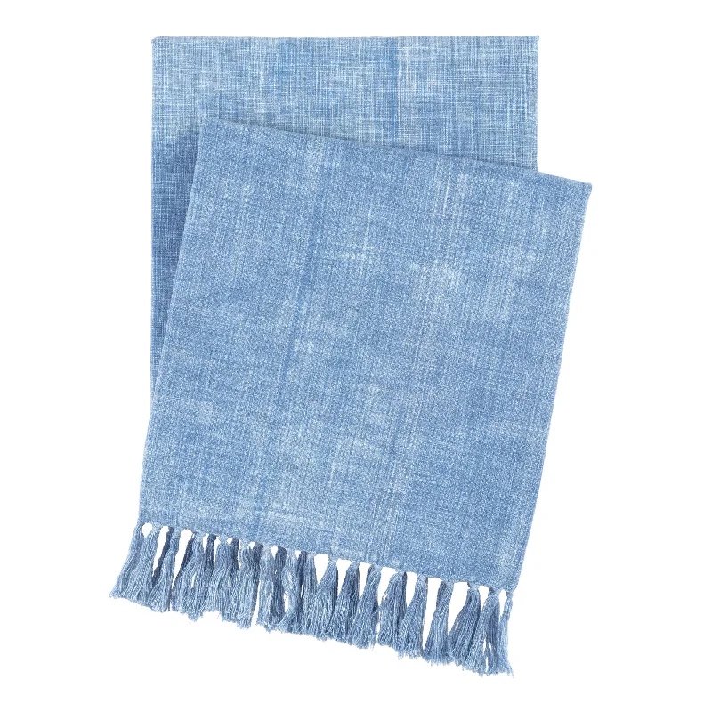 Recycled polyester blankets for an eco - conscious optionSanta Monica Denim Throw