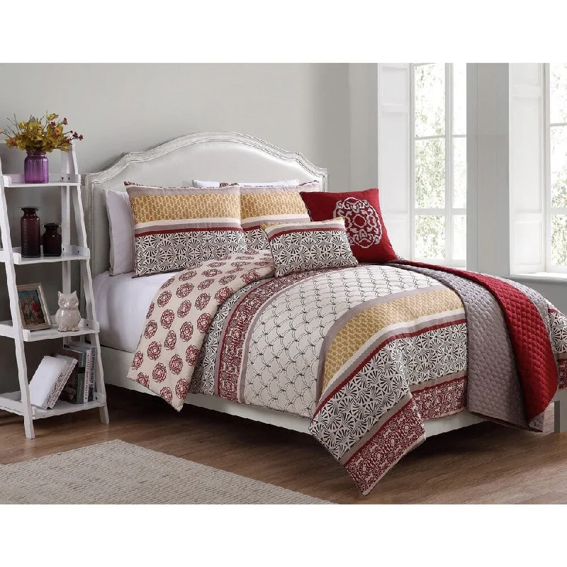 Sebastian 6 Piece Comforter Set with Bonus Quilt