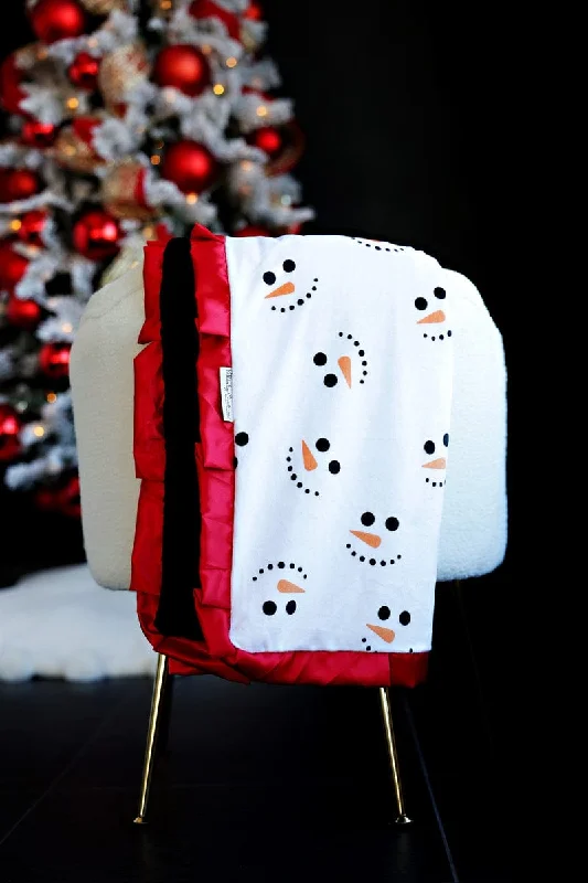 Rayon from bamboo blankets for a silky and breathable feelSnowman Blanket