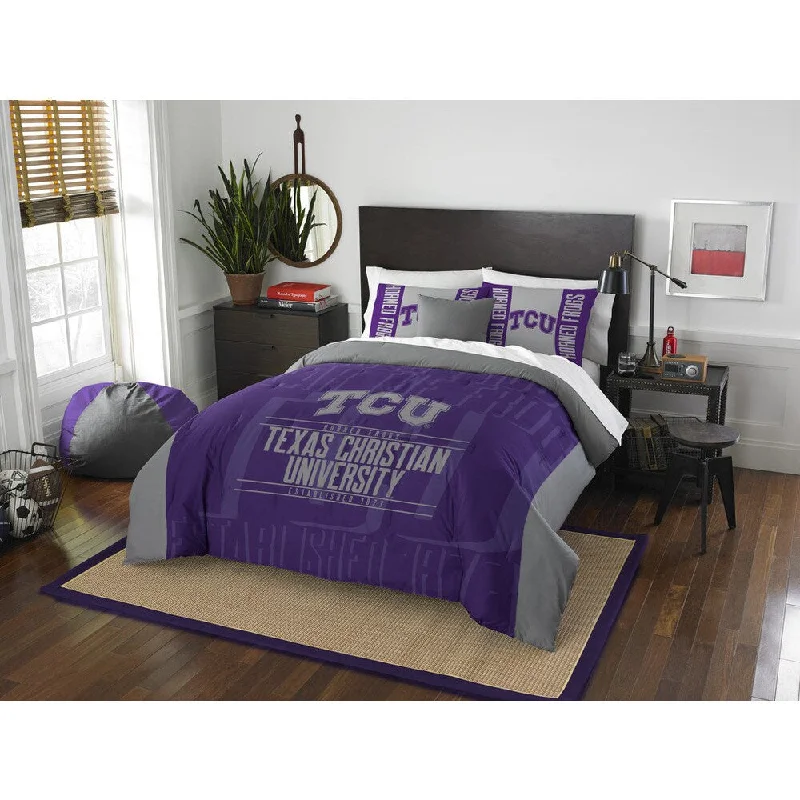 The Northwest Company COL TCU Modern Take Grey/Purple Full/Queen 3-piece Comforter Set