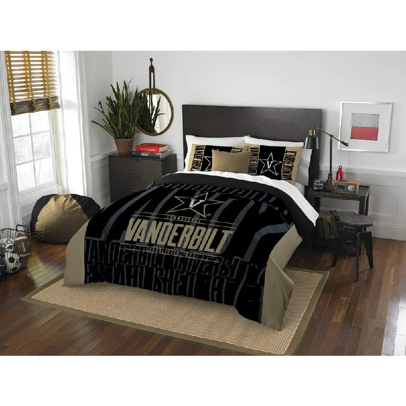 The Northwest Company Vanderbilt Modern Take Black and Gold Polyester Full/Queen 3-piece Comforter Set