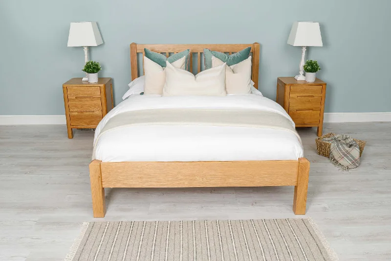 Trafalgar Solid Natural Oak Bed Frame - Various Sizes - B GRADE