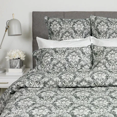 Vintage Damask Duvet and Shams - King