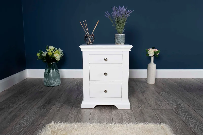 Westcott Soft White 2 + 1 Drawer Bedside Table